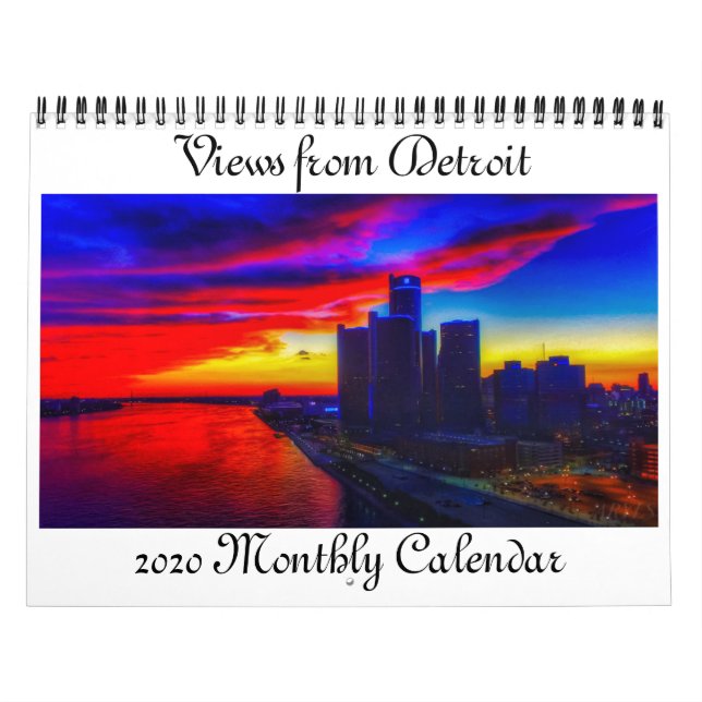 Vues du calendrier mensuel de Détroit 2020 (Protection)