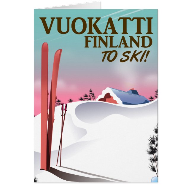 Vuokatti Finlande affiche ski (Devant)