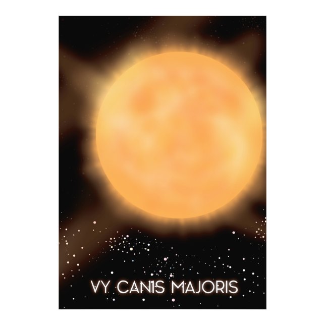 VY Canis Majoris poster d'art spatial Sun. (Devant)