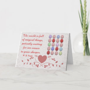 W. B. Yeats - Carte de voeux