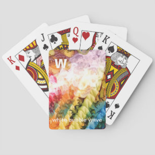 W - Cartes de jeu blanches d'art d'alphabet de