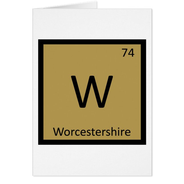 W - Chimie de la sauce Worcestershire Tableau péri (Devant)