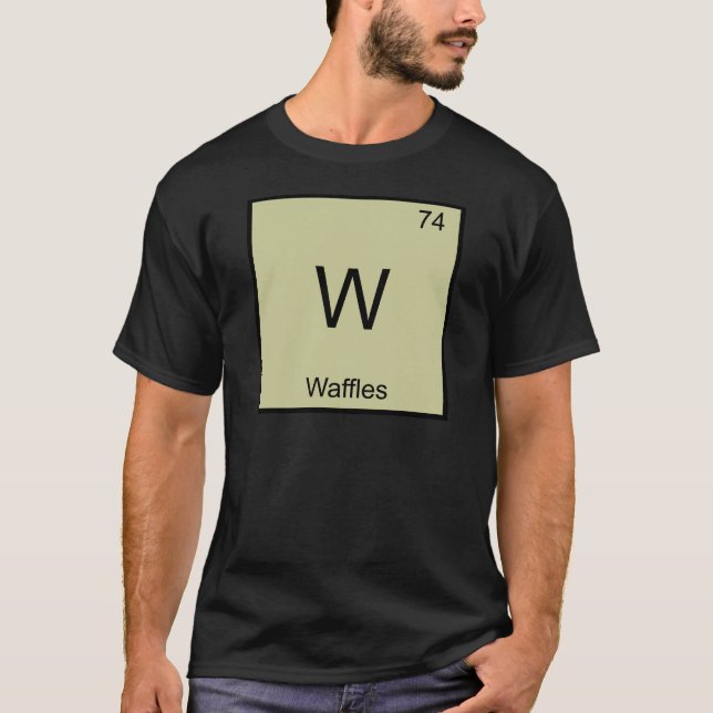 W - T-shirt drôle de symbole d'élément de chimie (Devant)