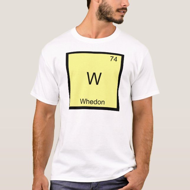 W - Whedon Funny Chimie Élément Symbole T-Shirt (Devant)