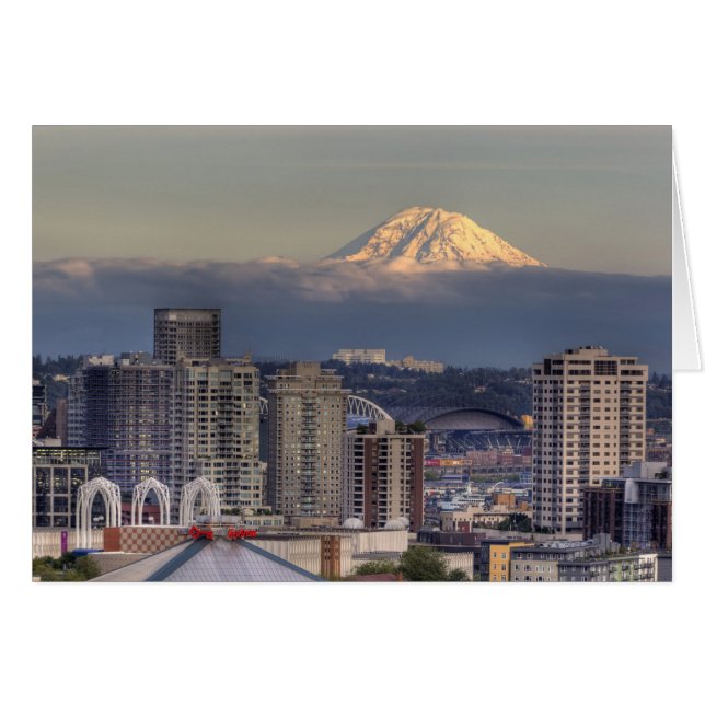 WA, Seattle, Mont Rainier de Kerry Park (Devant horizontal)