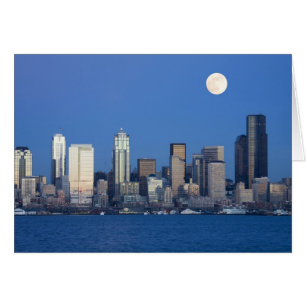 WA, Seattle, panorama de Seattle et Elliott Bay 2