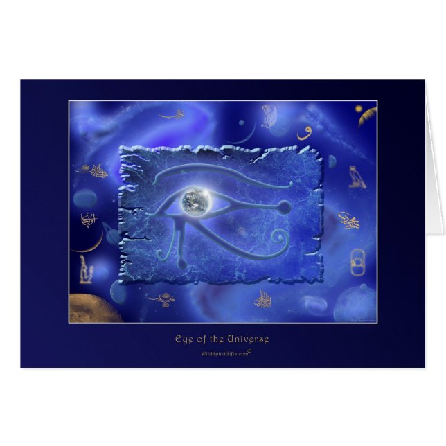 WADJET OEIL DE HORUS Imaginaire Card Design (Devant Horizontal)