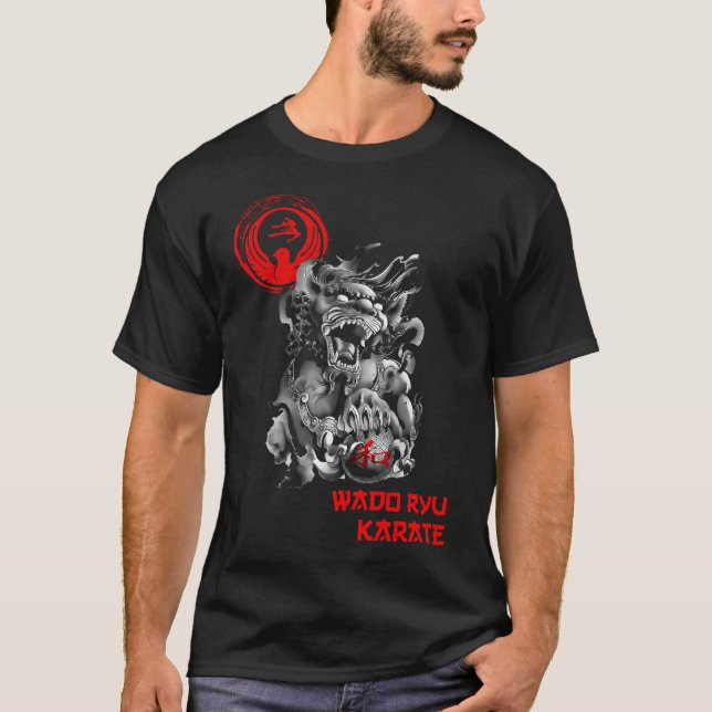 Wado Ryu Karate Fighter Spirit - T-shirt Budo (Devant)