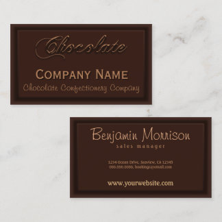 Wafer fine chocolat Cartes de visite