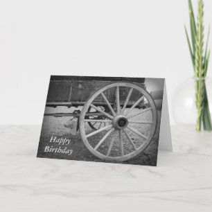 Wagon Wheel Bonne Carte de voeux d'anniversaire