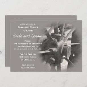 Wagon Wheel Country Rehearer Dîner Invitation