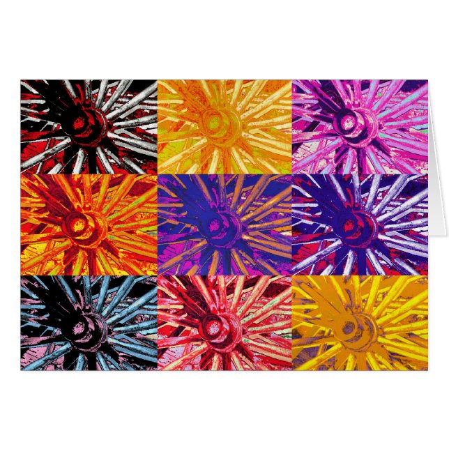 WAGON WHEEL GREETING CARD (Devant horizontal)