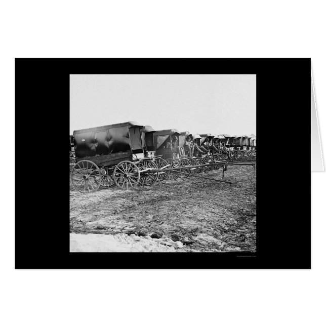 Wagons et conducteurs ambulanciers 1863 (Devant horizontal)