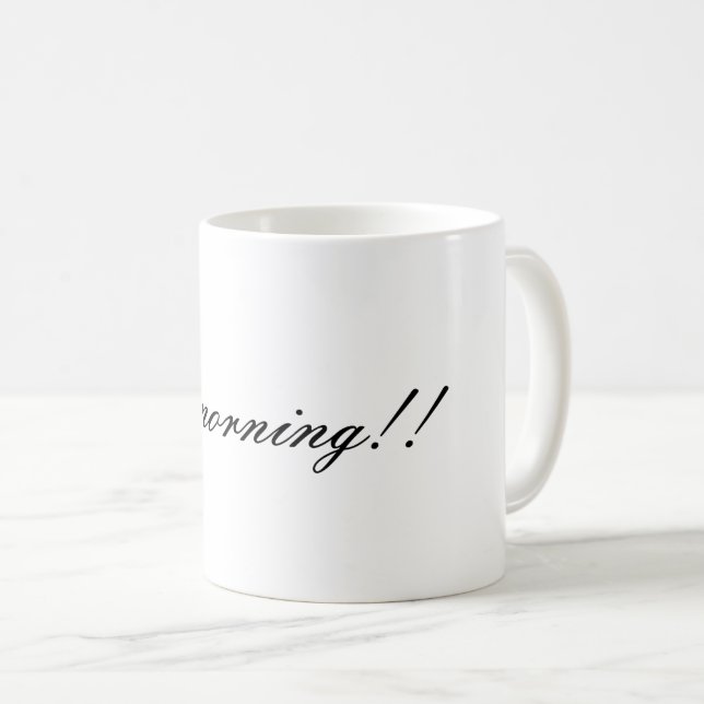 Wake Up Happy! Good Morning!! Mug (Devant droit)