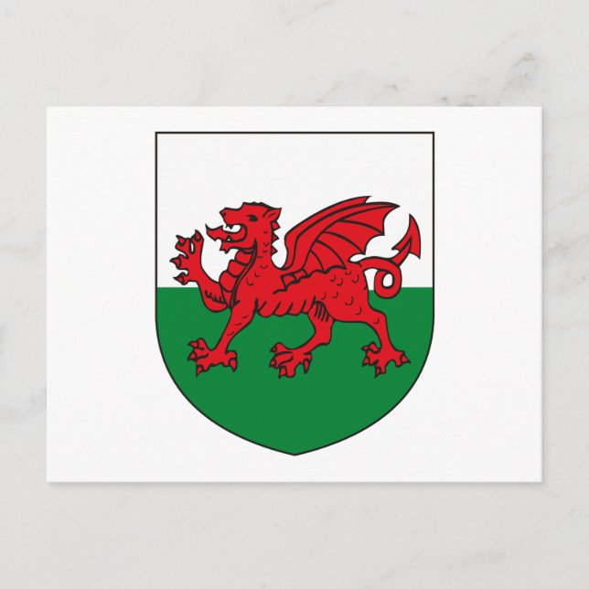 Wales Coat d'armoiries Carte postale (Devant)