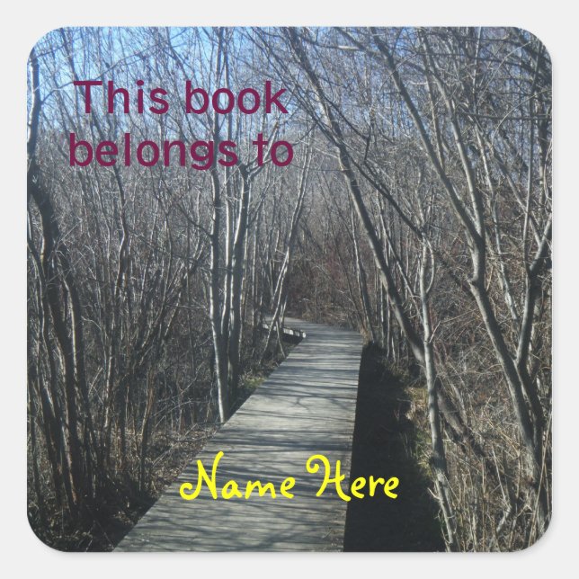 Walk Way Ce livre appartient à, Sticker Plaque (Devant)