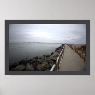 Walking Path by Ocean Poster