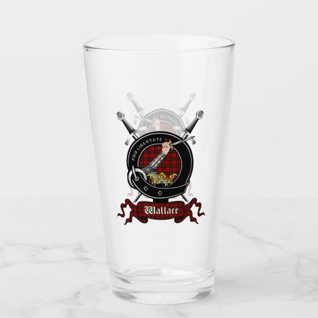 Wallace Clan Badge Pint Verre (Devant)