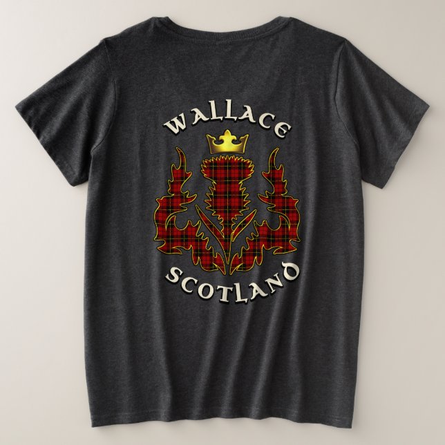 Wallace Clan Badge & Tartan avec devise (Design dos)