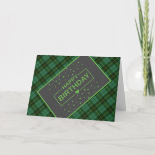 Wallace Green Tartan Carte d'anniversaire