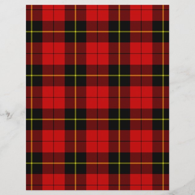 Wallace tartan rouge noir plaid (Devant)
