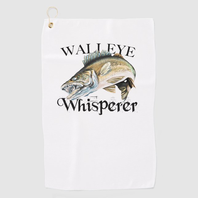 Walleye Whisperer serviette de pêche (Devant)