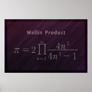 Wallis' Pi Formula - Poster Math