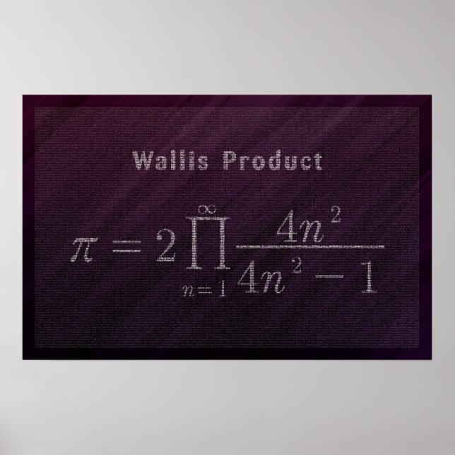 Wallis' Pi Formula - Poster Math (Devant)