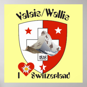 Wallis Valais Schweiz Suisse Poster