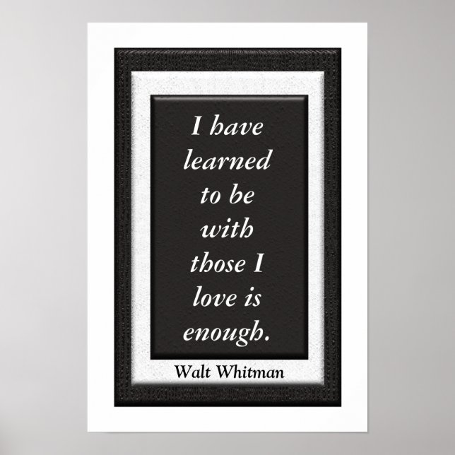 Walt Whitman - affiche artistique (Devant)