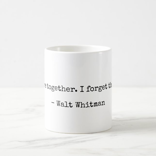 Walt Whitman Citation d'amour littéraire Mug (Centre)