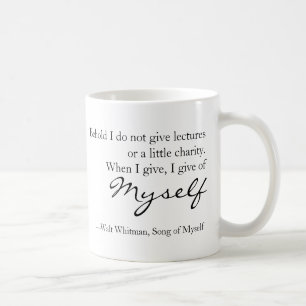 Walt Whitman cite la chanson de My Self Mug