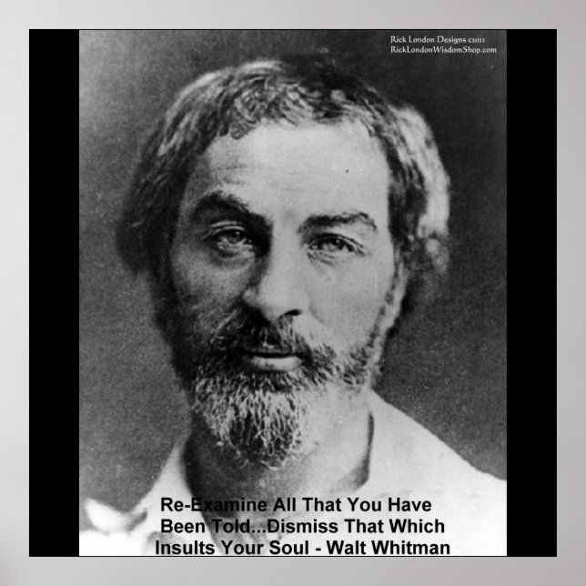 Walt Whitman "Insultez l'âme" Affiches de sagesse (Devant)