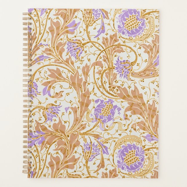 Walter Crane Arts & Crafts Art floral pourpre (Devant)