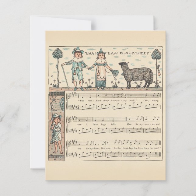 Walter Crane Baa Baa Mouton Noir Comptine (Devant)
