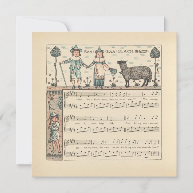 Walter Crane Baa Baa Mouton Noir Comptine (Devant)
