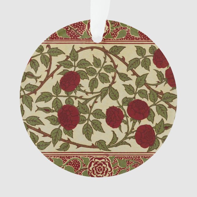 Walter Crane Red Roses with Thorned Stems (devant)