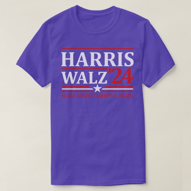 Walz Joyful again 2024 Campagne Souvenir TShirt (Design devant)