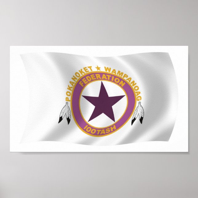 Wampanoag Tribe Flag Poster Print (Devant)