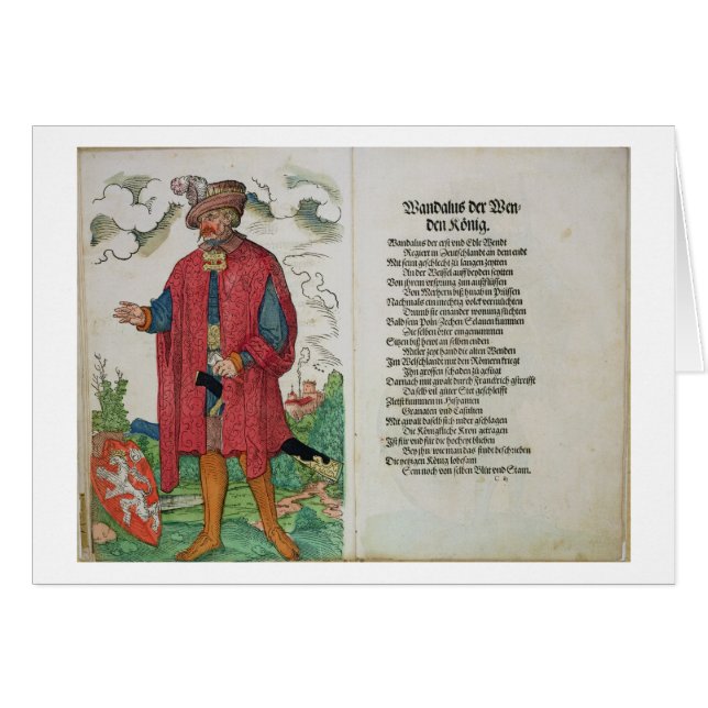 Wandalus, roi du "Wenden", 'de l'origine o (Devant horizontal)