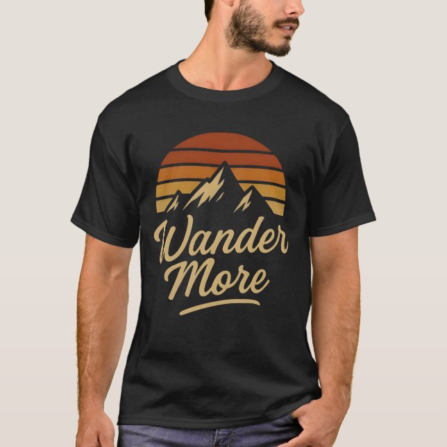 Wander More Men's Basic T-Shirt (Devant)