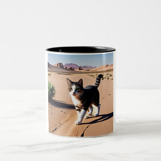 Wanderer de chats du désert : Une Mug en céramique