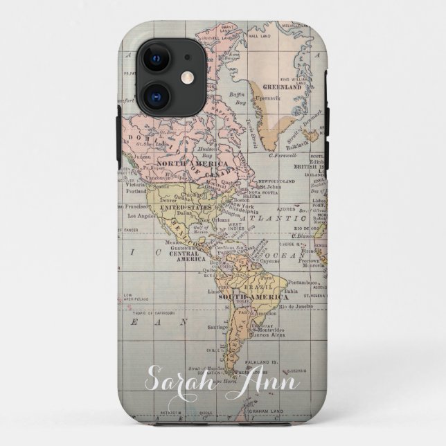 Wanderlust monde map smartphone coque coutumes Nom (Dos)