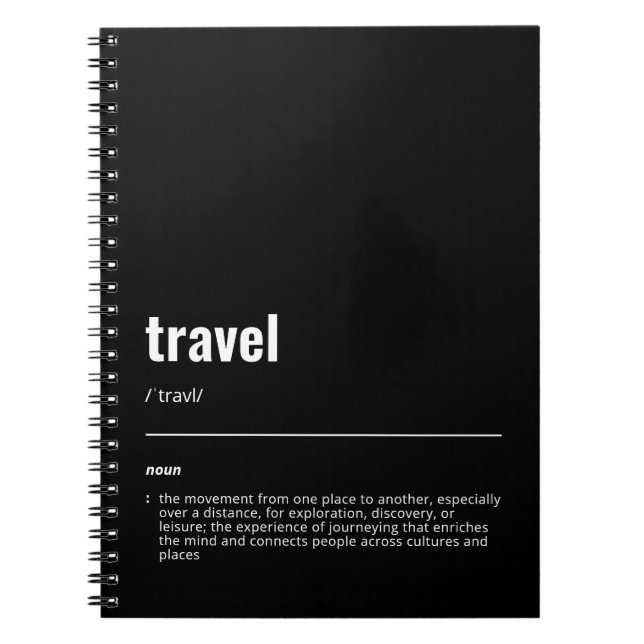 WanderTag - Voyage Carnet noir (Devant)