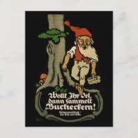 Want Oil, Collecter Beech Nuts WW1 Carte postale