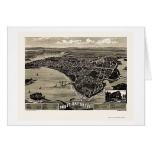 Wareham, carte panoramique de mA - 1885