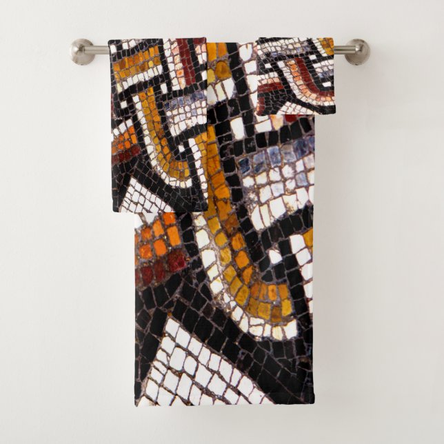 Warm Autumn Toned Roman Tile Mosaic (En situation)