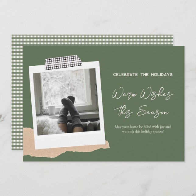 Warm Warm Wire Cette Carte de vacances de saison (Devant / Derrière)