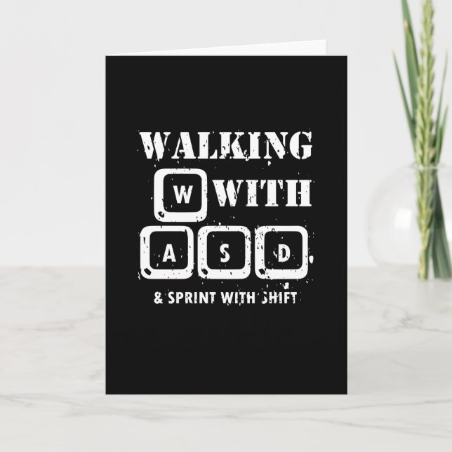 WASD - Carte de vœux pour les amateurs de jeux PC (Devant)