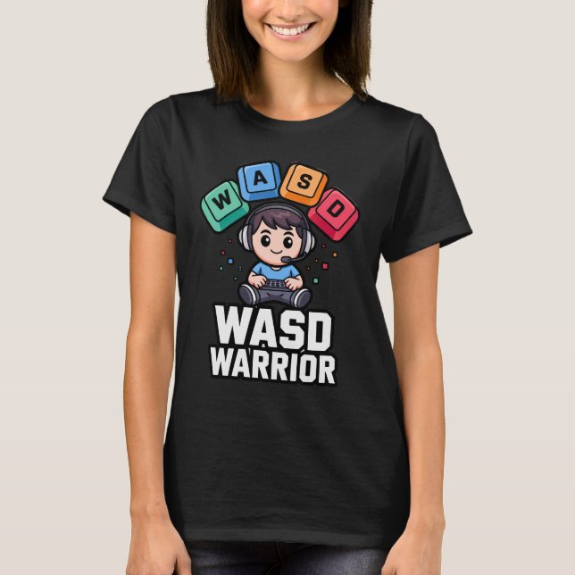 WASD Warrior PC Gamer Tshirts for Gaming (Devant)